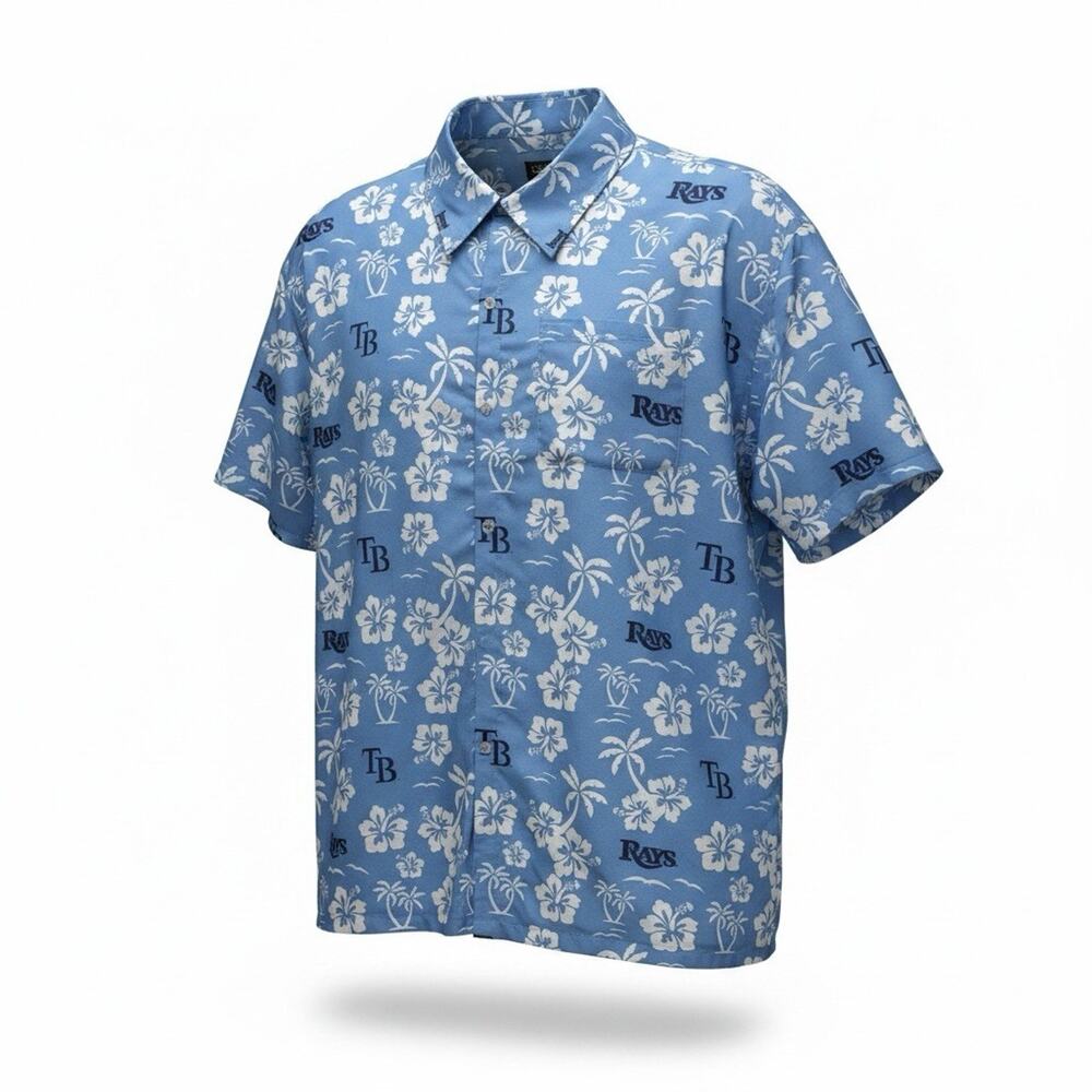 Tampa Bay Devil Rays Mens MLB Hawain Shirt Size Medium. Spring Training Florida